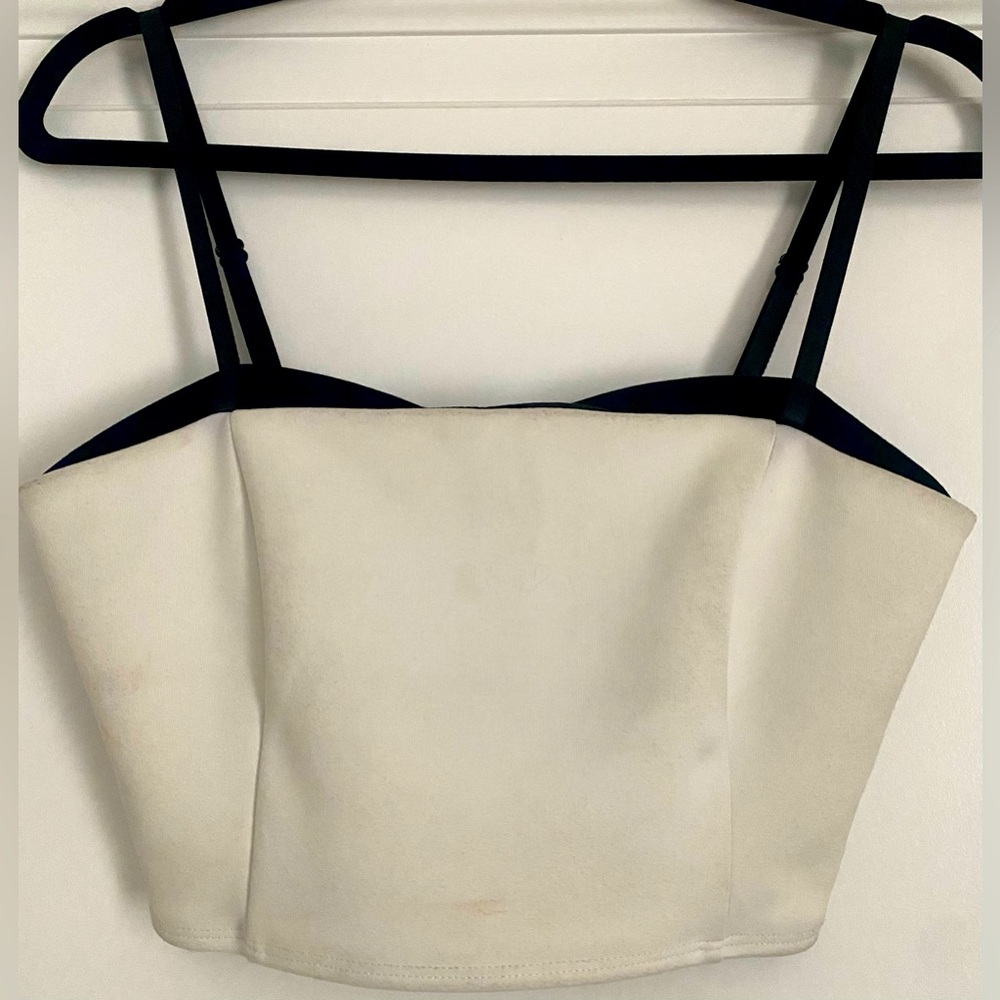 TOPSHOP CROP TOP WITH ADJUSTABLE STRAPS